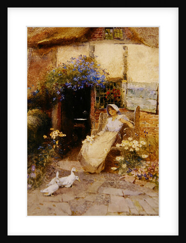 At the Cottage Door, 1913 by Thomas Mackay