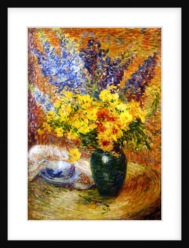 Delphiniums and Chrysanthemums by Anna Boch