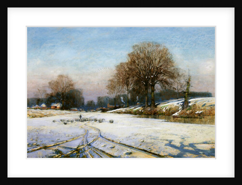 Herding Sheep in Wintertime by Frank Hind