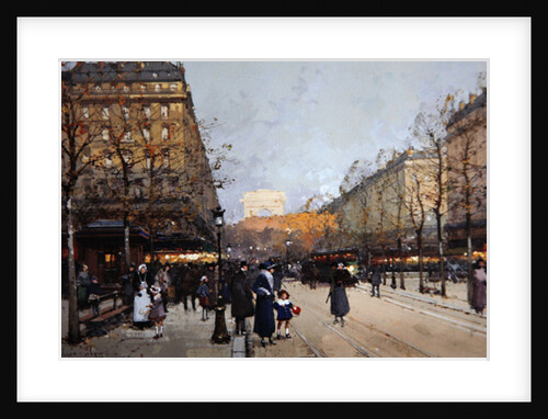 Les Champs Elysees, Paris by Eugene Galien-Laloue