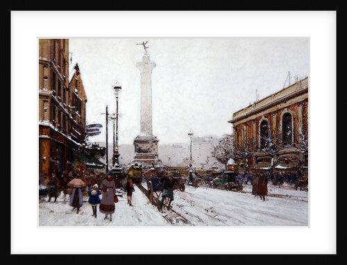 Place de la Bastille by Eugene Galien-Laloue