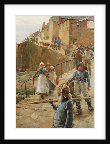 The Quayside, Newlyn by Walter Langley