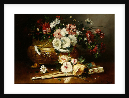 Still Life with a Fan by Eugene Henri Cauchois