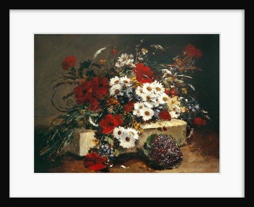 Poppies and Daisies by Eugene Henri Cauchois