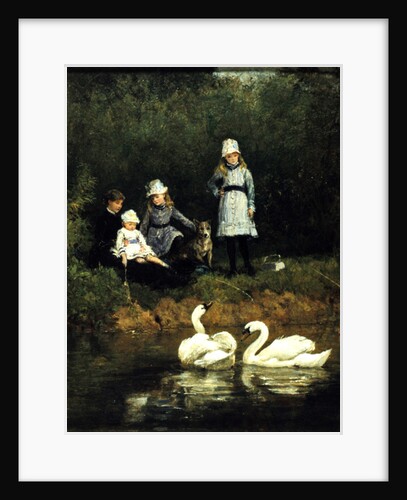Watching the Swans by Heywood Hardy