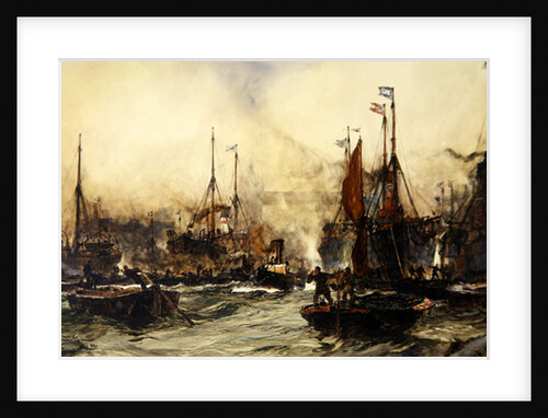 The Thames at Tower Bridge by Charles Edward Dixon