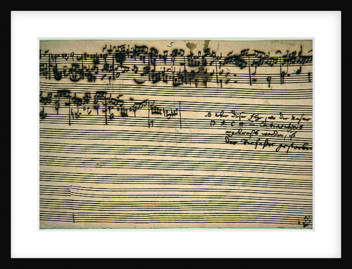 Last page of The Art of Fugue, 1740s by Johann Sebastian Bach