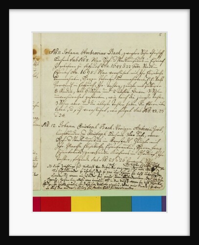 The Origin of the Musical Bach Family by Johann Sebastian Bach