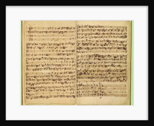 Pages from Score of the 'St. Matthew Passion', 1727 by Johann Sebastian Bach
