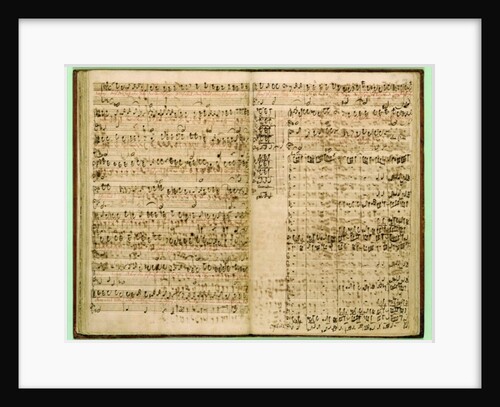 Pages from Score of the 'St Matthew Passion', 1740s by Johann Sebastian Bach