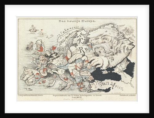 Today's Europe, 1887 by German School