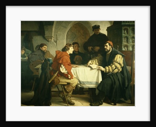 Luther at the 'Schwarzen Baeren' in Jena, 1873 by Paul Thumann