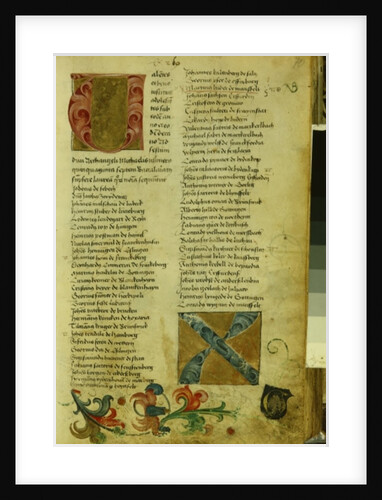 Martin Luther's enrolment sheet at the University of Erfurt, April 1501 by German School