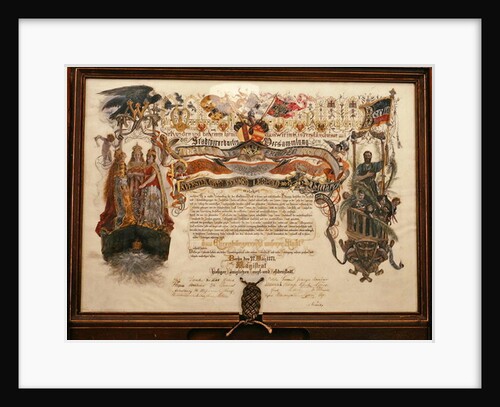 Letter admitting a Freeman of Berlin, 27th March 1871 by Adolph Friedrich Erdmann von Menzel