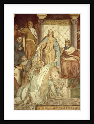 Detail of Der Saengerkreis, Wartburg Castle, c.1845/55 by Moritz Ludwig von Schwind