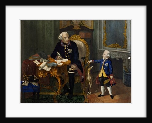 Frederick the Great and his Grandnephew by German School