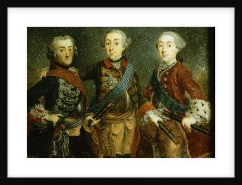 Paul, Frederick II and Gustav Adolph of Sweden by German School