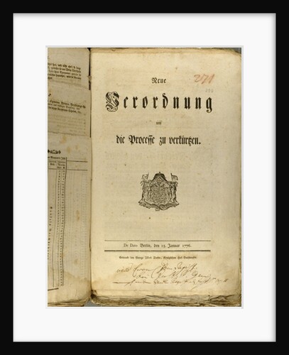 Legal Procedure of 1776 by German School