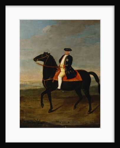 King Frederick William I on Horseback with Potsdam in the background, c.1735 by School German