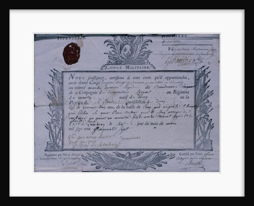 Permit for the Battle of Rossbach, 1757 by German School