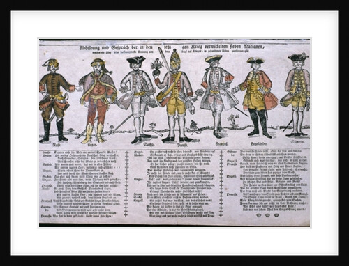 Copy and Discussion of the Nations Currently at War, c.1760 by German School