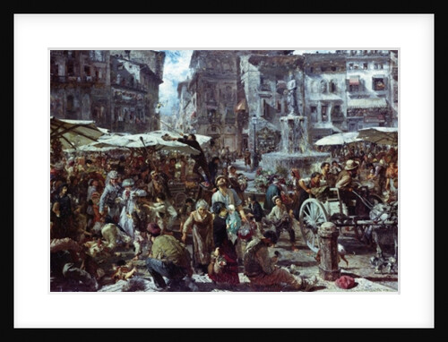 The Market of Verona, 1884 by Adolph Friedrich Erdmann von Menzel