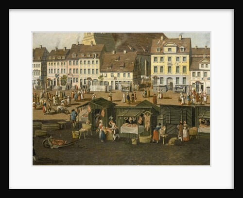 The New Market in Berlin with the Marienkirche c.1770 by Carl Traugott Fechhelm
