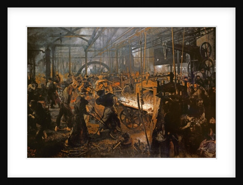 Le laminoir à fer, 1875 by Adolph Friedrich Erdmann von Menzel