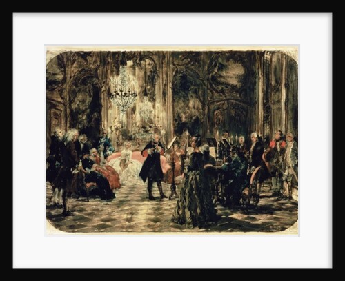 Sketch for The Flute Concert, 1852 by Adolph Friedrich Erdmann von Menzel