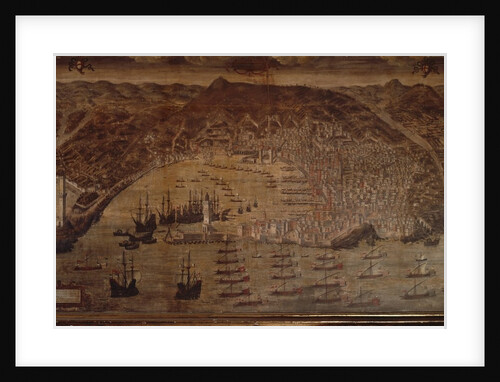 View of Genoa by Cristoforo Grassi or Grasso