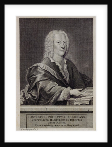 Portrait of Georg Philipp Telemann by Georg Lichtensteger