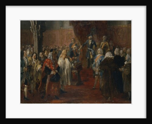 Silesian homage scene, 1855 by Adolph Friedrich Erdmann von Menzel