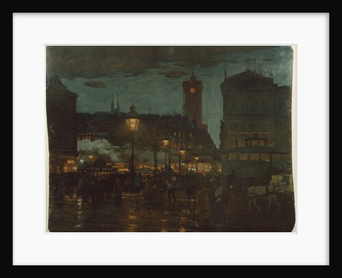 Alexander Square, Berlin, at night, 1895 by Karl Langhammer