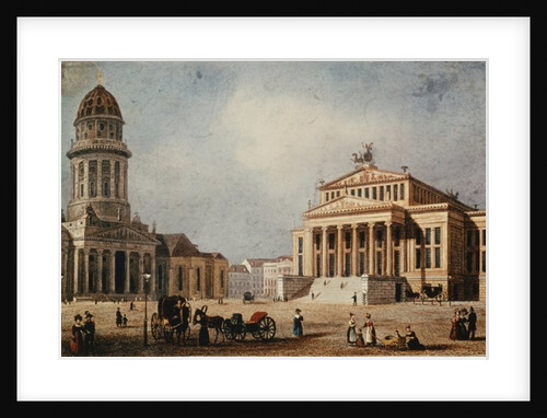 The Royal Theatre and the New Church, 1833 by German School