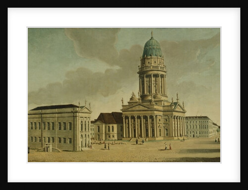 View of the Gendarmenmarkt with the French playhouse and cathedral, Berlin, 1788 by Karl Friedrich Fechhelm