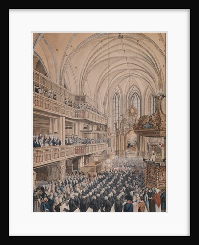 The inauguration of the city councillors in the Church of St. Nicholas, 1808 by F.A. Calau