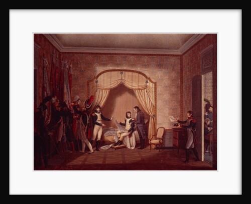 General de Marmont shows Bonaparte the captured flags of Montenetto and Cossaria, 1796 by Italian School