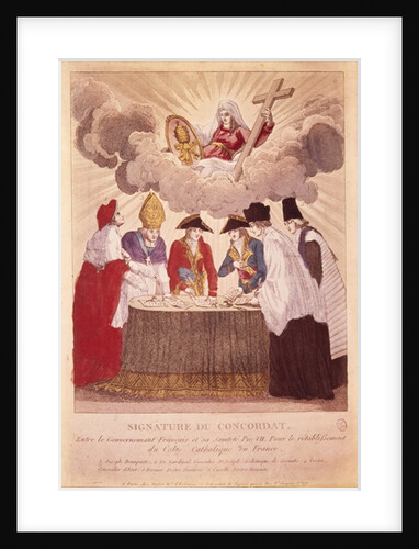 Signing the Concordat between Napoleon and Pope Pius VII, 15th July 1801 by Basset Basset