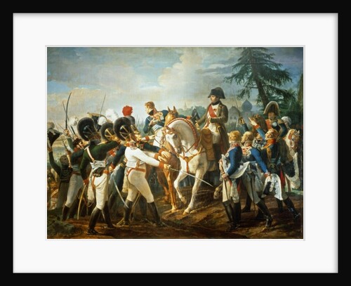 Napoleon and the Bavarian and Wurttemberg troops in Abensberg, 20th April 1809 by Jean Baptiste Debret