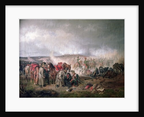The death of Count Seinsheim at the Battle of Borodino in 1812, 1862 by Adam Albrecht