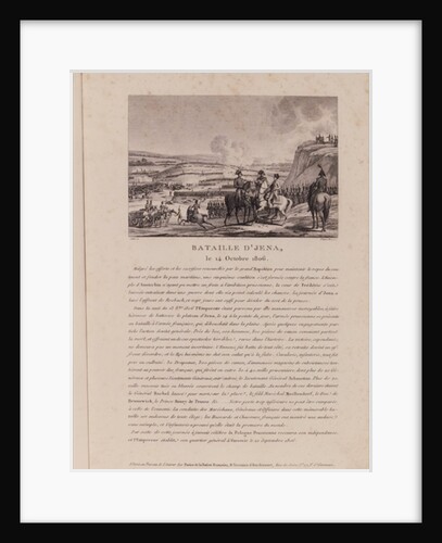 The Battle of Jena, 14th October 1806 by French School