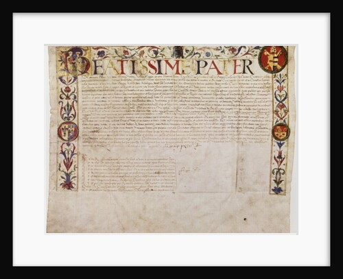 A petition from the German banking family Fugger to Pope Alexander VI by German School