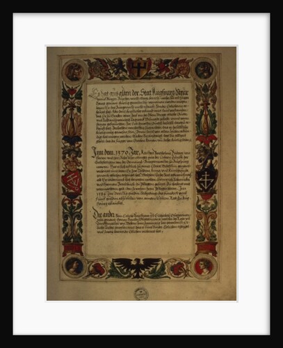 Page from the 'Geheim Ehrenbuch des Fuggerschen Geschlechts' by School German