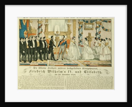 Silver wedding anniversary of Frederick William IV of Prussia and his wife Elizabeth Ludovika of Bavaria, 1848 by German School