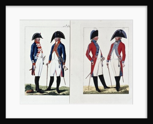 Musketeers and Officers, 1800 by August Leopold Ramm