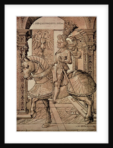 Emperor Maximilian I riding a horse, 1518 by Hans Burgkmair