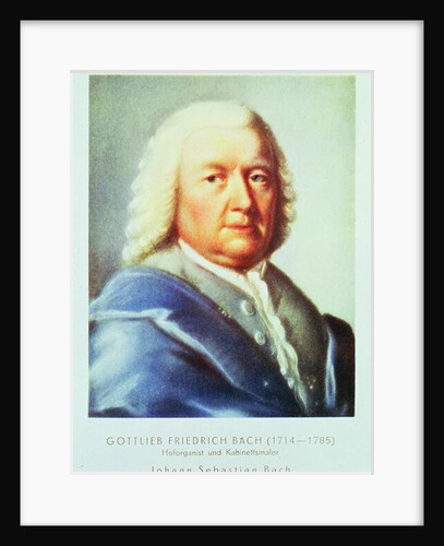 Portrait of Johann Sebastian Bach by Gottlieb Friedrich Bach