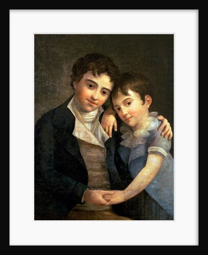 Portrait of Karl Thomas and Franz Xaver, the two sons of Wolfgang Amadeus Mozart, 1798 by Hans Hansen