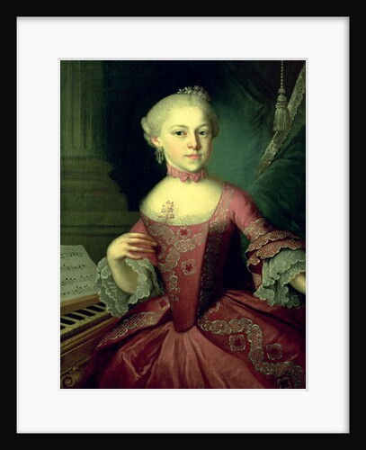 Maria-Anna Mozart, called 'Nannerl', sister of Wolfgang Amadeus Mozart, 1763 by Peter Anton Lorenzoni