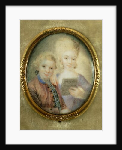 Wolfgang Amadeus Mozart and his sister Maria-Anna, called 'Nannerl' by Eusebius Johann Alphen